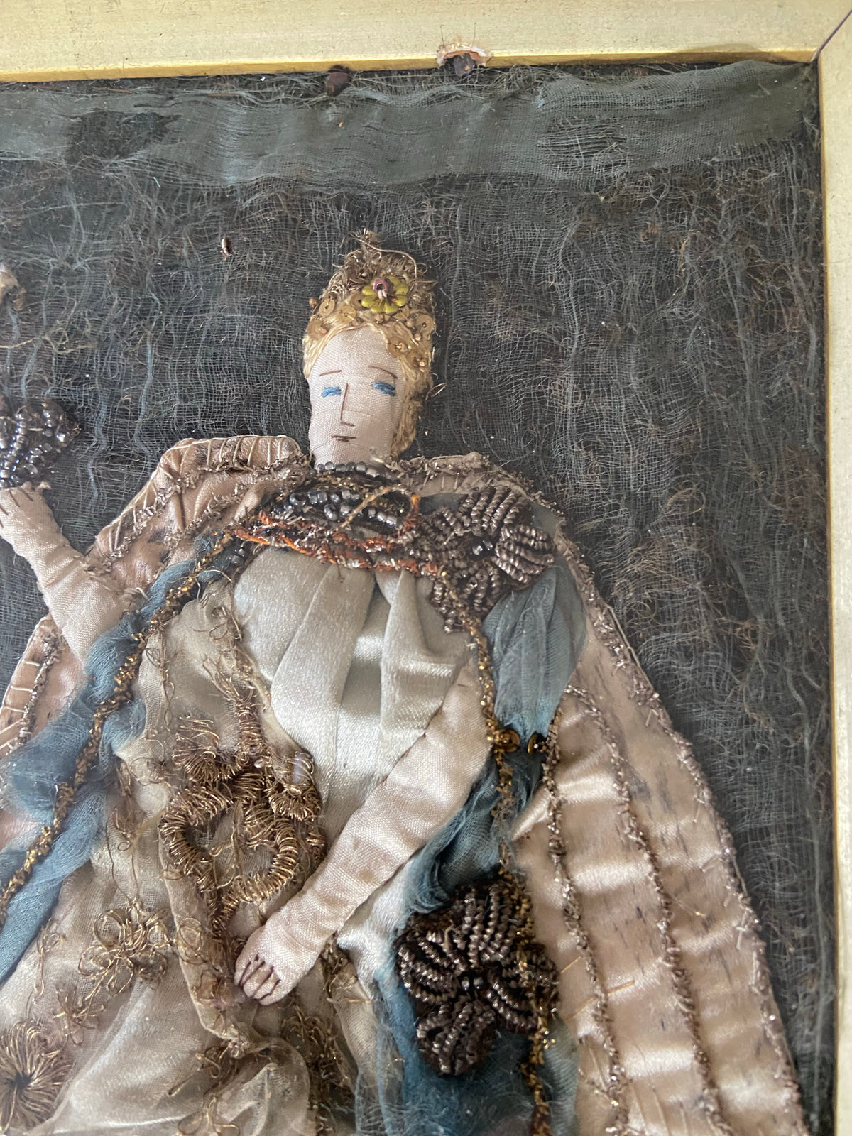 A truly rare ‘silkwork’ remounted in the Victorian period for Sir Percival Radcliffe, 3rd Baronet, of Rudding Park, Harrogate