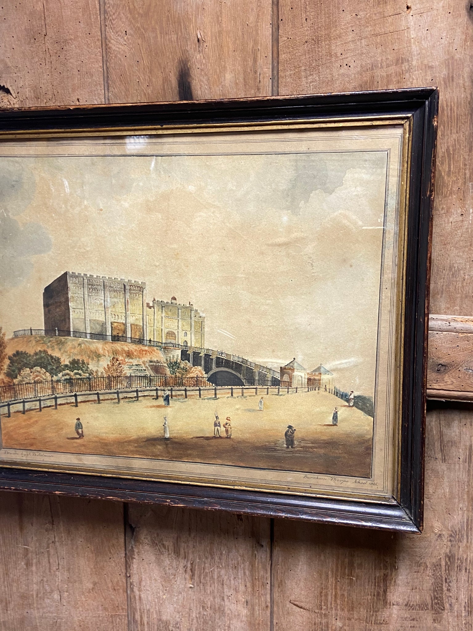 An original watercolour of Norwich Castle by John Drew Salmon, 1815