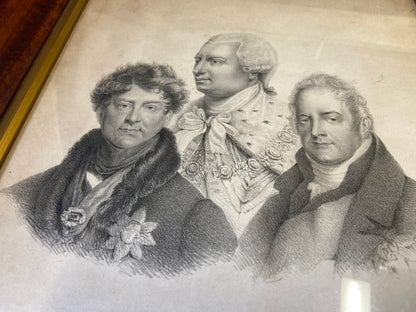 Unusual early 19th century stipple engraving, the Three Kings, possibly a proof