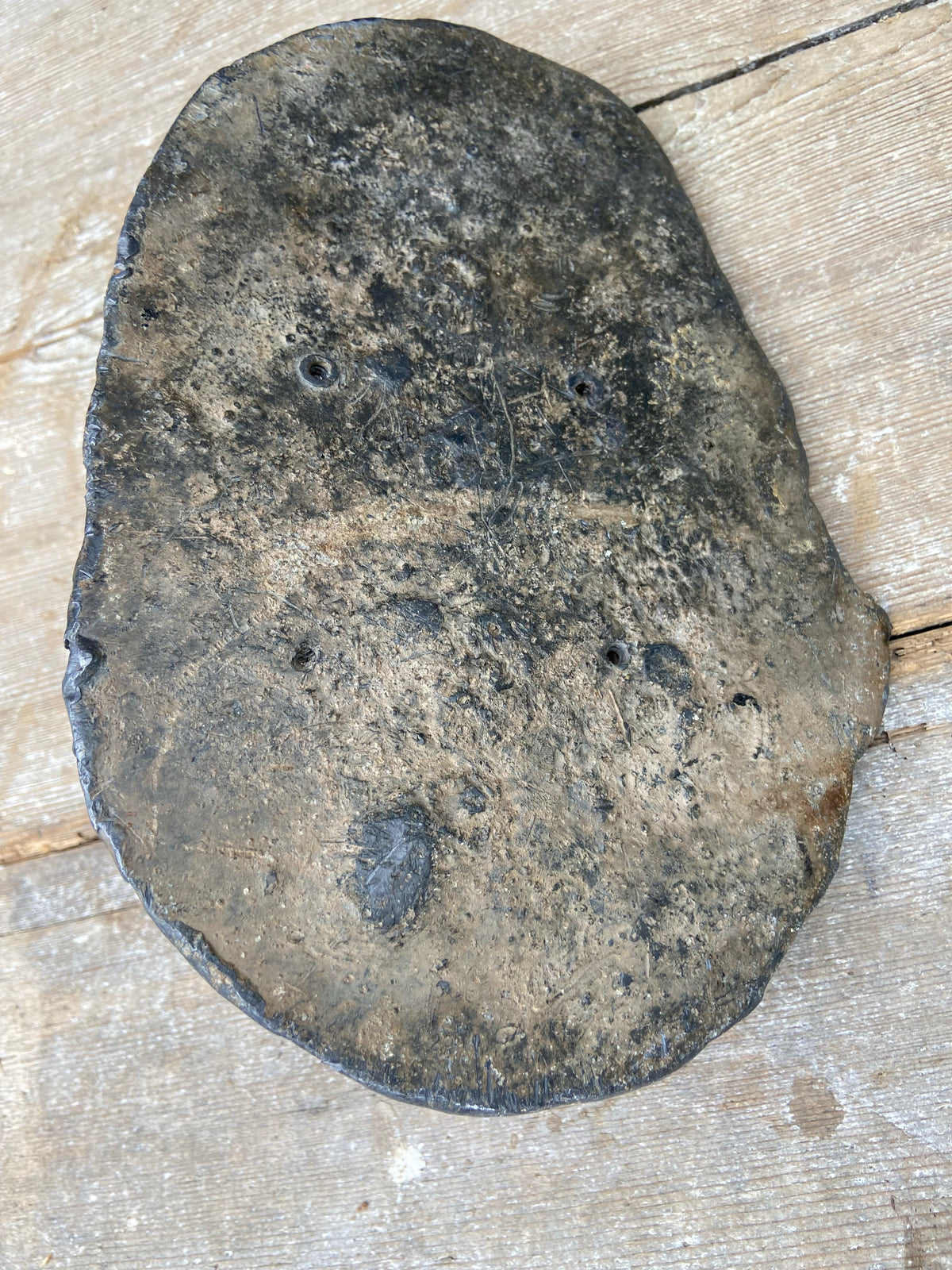 An unusual Georgian lead death mask mould c. 1800