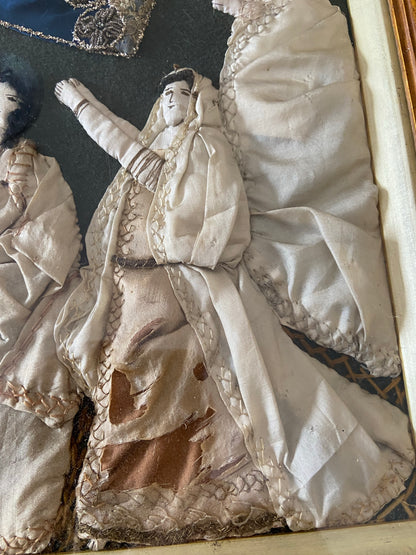 A truly rare ‘silkwork’ remounted in the Victorian period for Sir Percival Radcliffe, 3rd Baronet, of Rudding Park, Harrogate