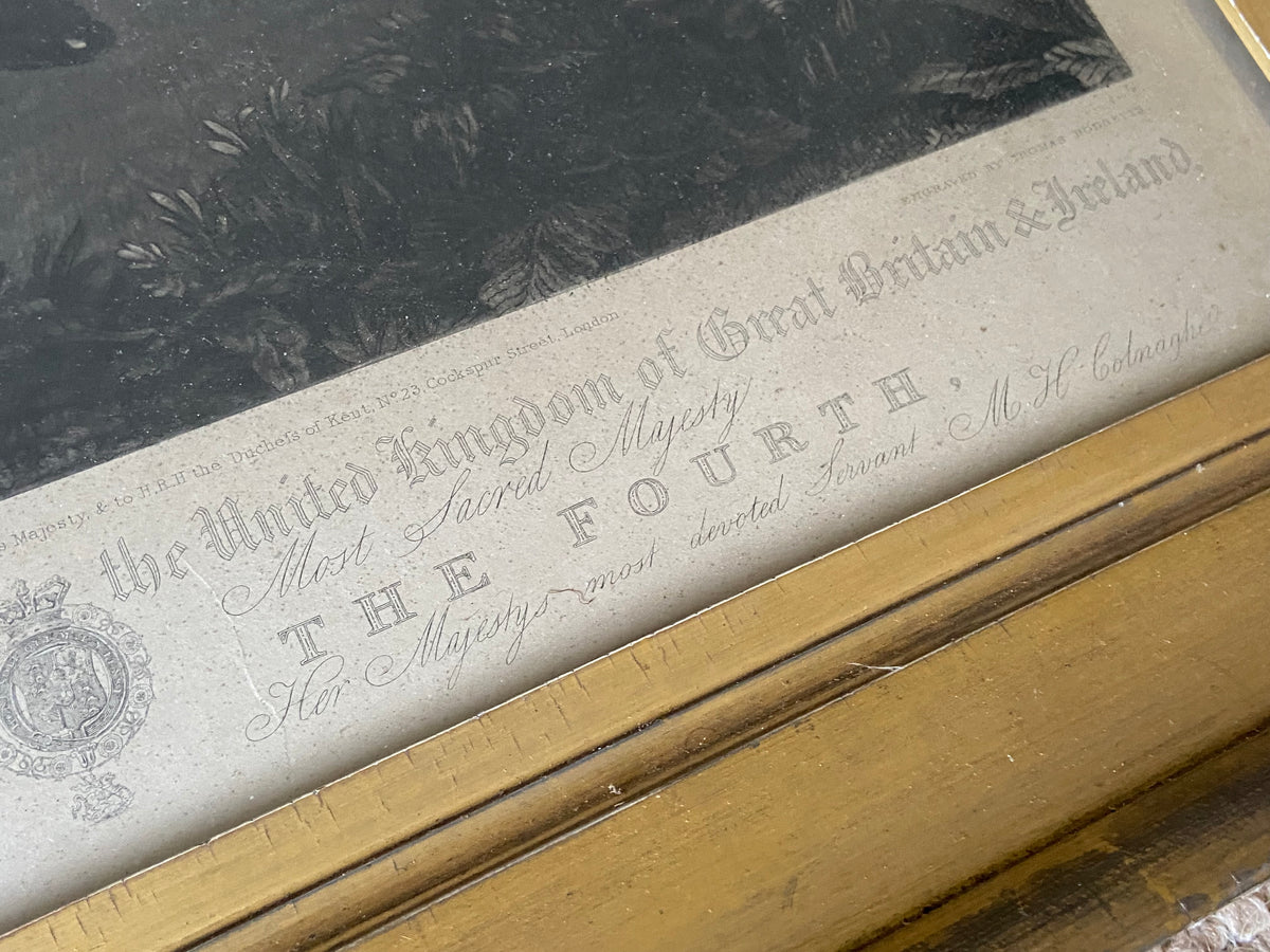 A pair of 1831 mezzotints of King William IV & Queen Adelaide formerly the property of women’s rights activist  Lady Louisa Knightley of Fawsley Hall