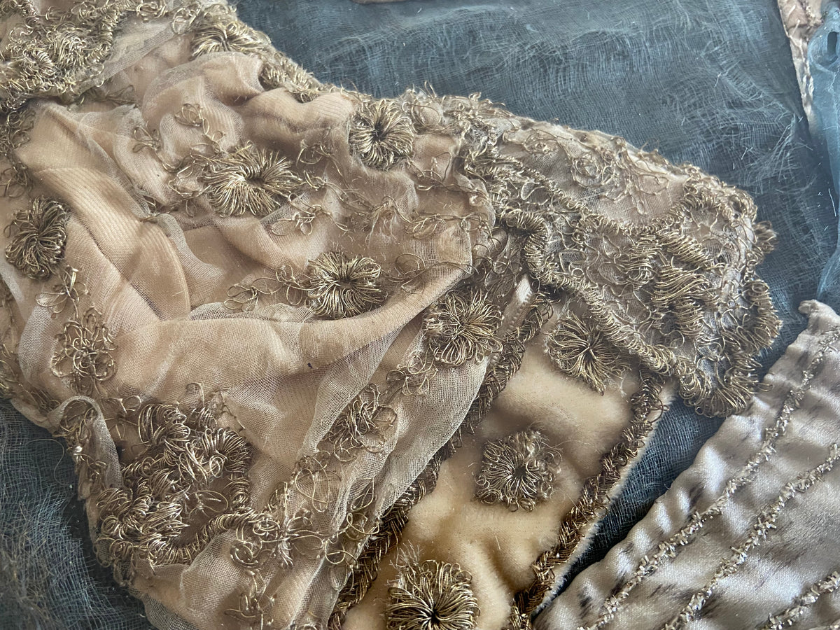 A truly rare ‘silkwork’ remounted in the Victorian period for Sir Percival Radcliffe, 3rd Baronet, of Rudding Park, Harrogate