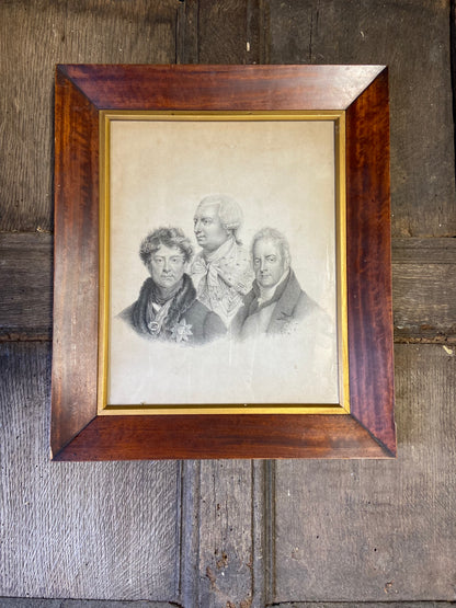 Unusual early 19th century stipple engraving, the Three Kings, possibly a proof