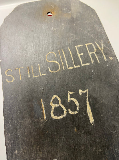 Slate wine bin label