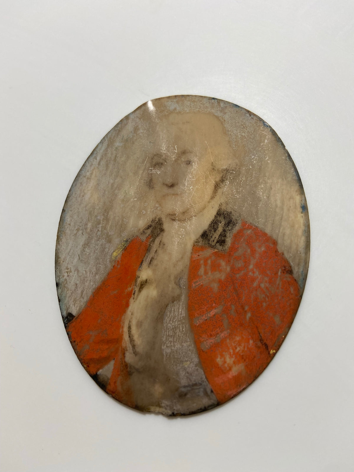18th century watercolour of a British officer, unframed