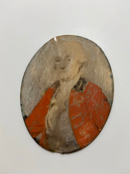 18th century watercolour of a British officer, unframed