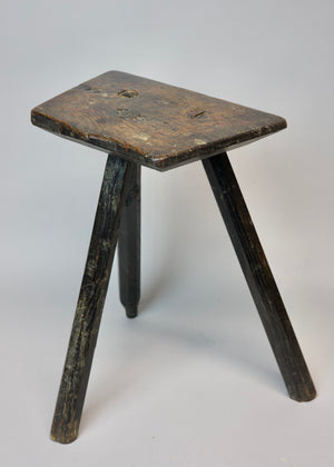 A good George III stool of good colour with unusual shaped seat