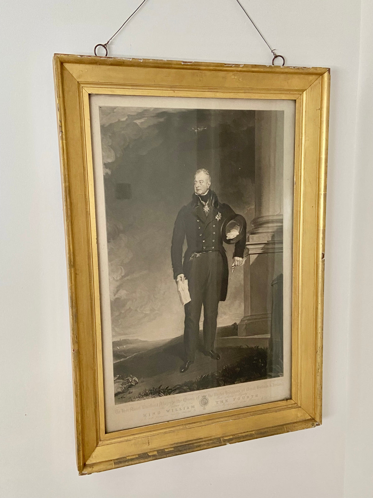 A pair of 1831 mezzotints of King William IV & Queen Adelaide formerly the property of women’s rights activist  Lady Louisa Knightley of Fawsley Hall