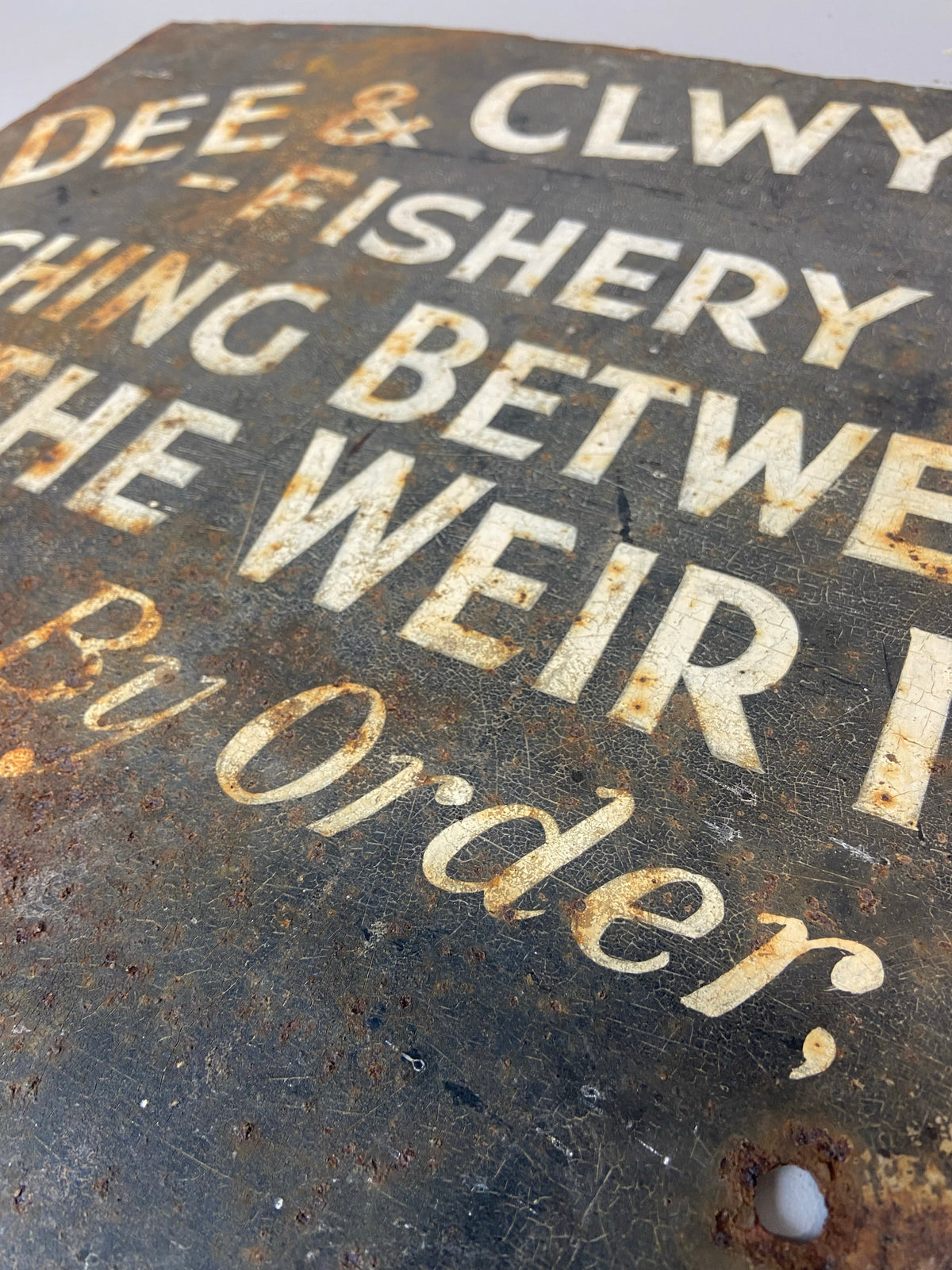 Welsh fishing  sign