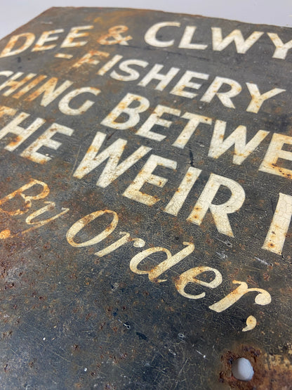 Welsh fishing  sign