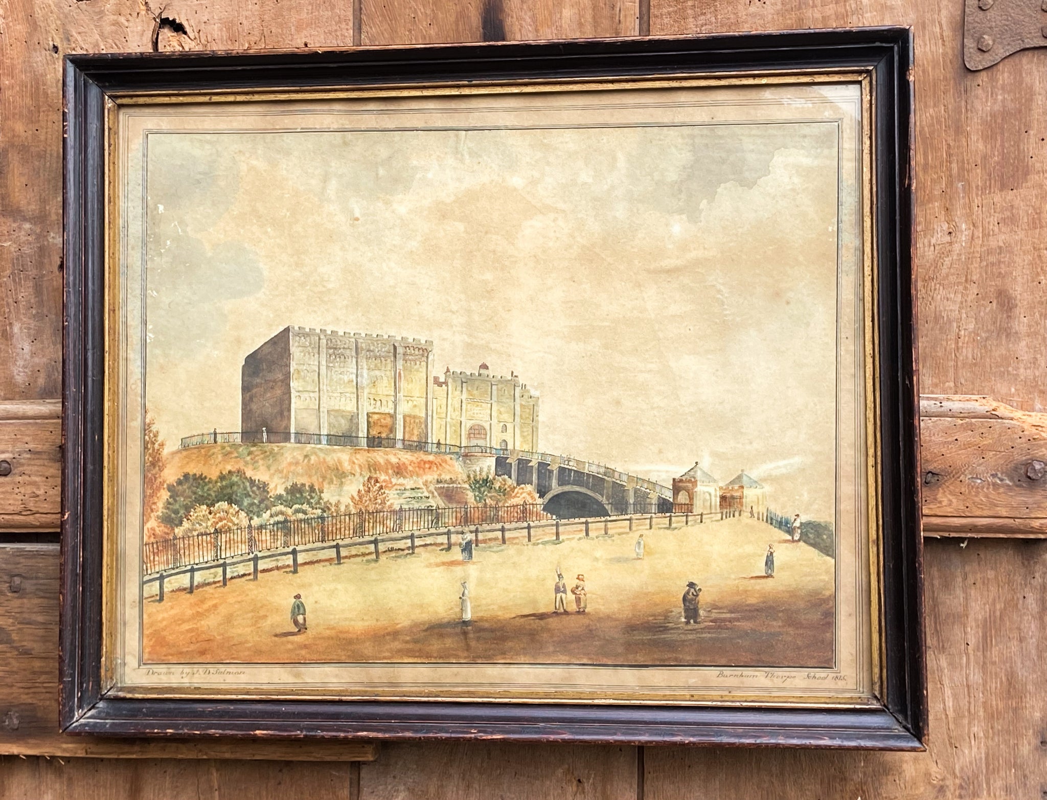 An original watercolour of Norwich Castle by John Drew Salmon, 1815