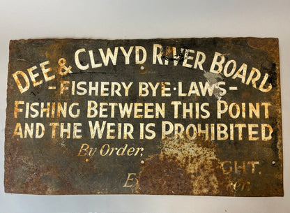 Welsh fishing  sign
