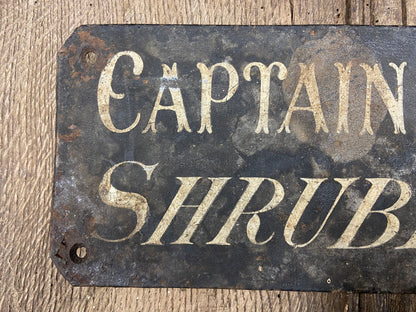 19th c painted country house sign for Captain de  Saumarez of the Grenadier Guards